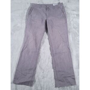 Bonobos Chino Pants‎ Mens 33 x 32 Gray Washed Straight Fit Flat Front Comfort